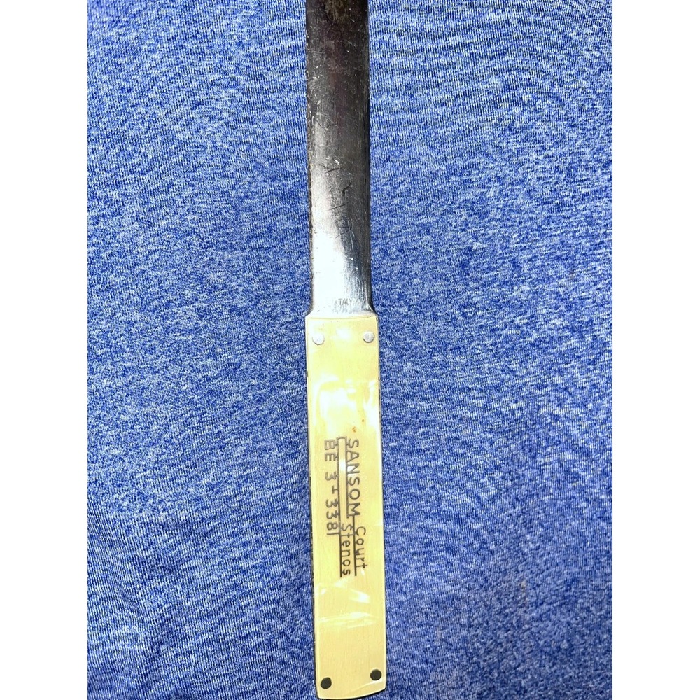 Vintage 1920- 1930 Rare Sanson Court Stenos Advertising Letter Opener Made Italy